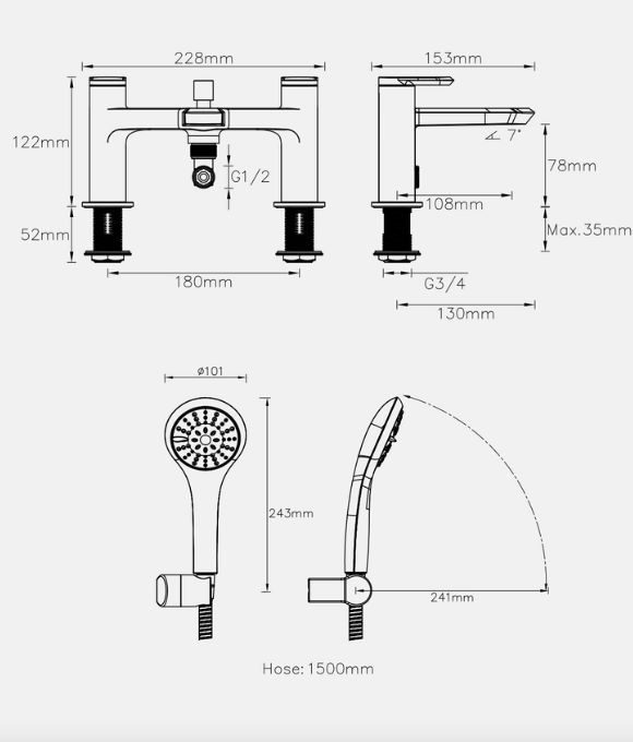 LINEA BATH SHOWER MIXER