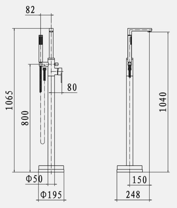 BRYANT FREESTANDING BATH SHOWER MIXER