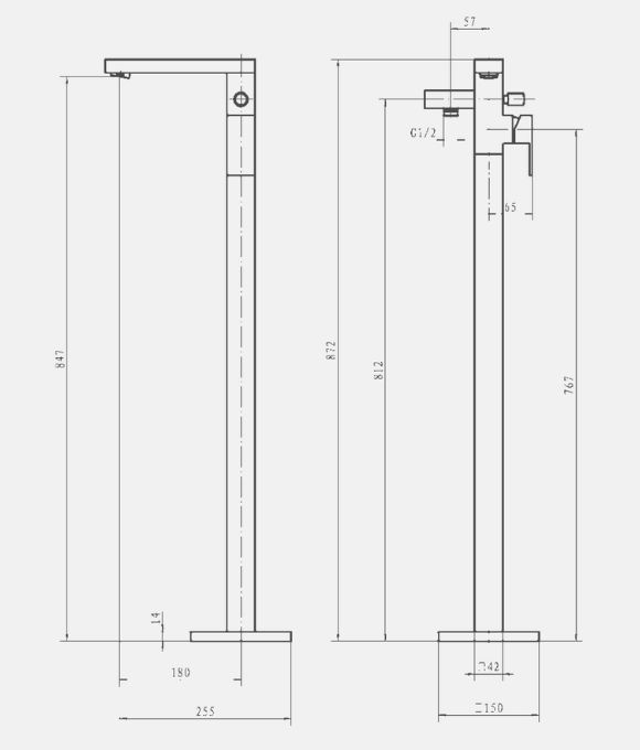 ENCORE FREESTANDING BATH SHOWER MIXER
