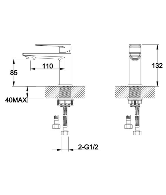 I-ZONE BASIN MONO MIXER