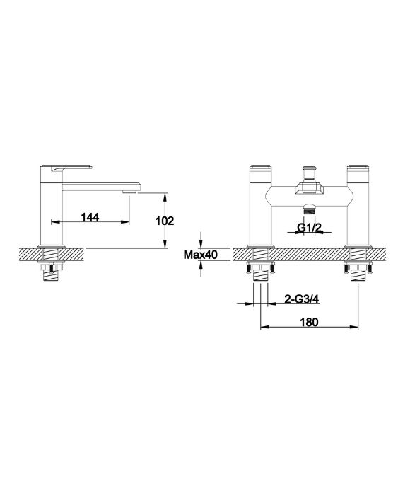 FABIA BATH SHOWER MIXER