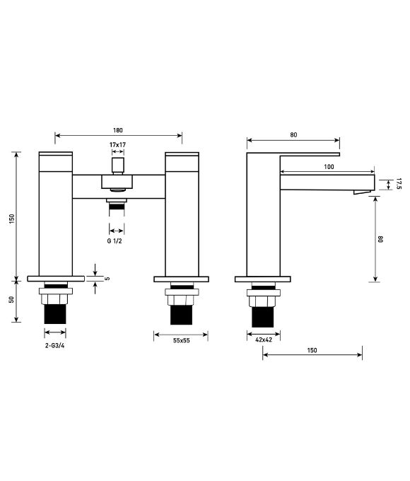 ARNO BATH SHOWER MIXER