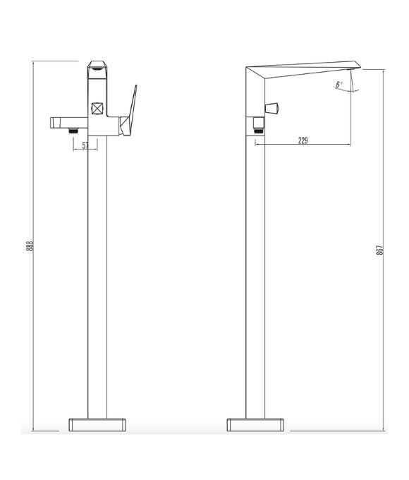 HEIDI FREESTANDING BATH SHOWER MIXER