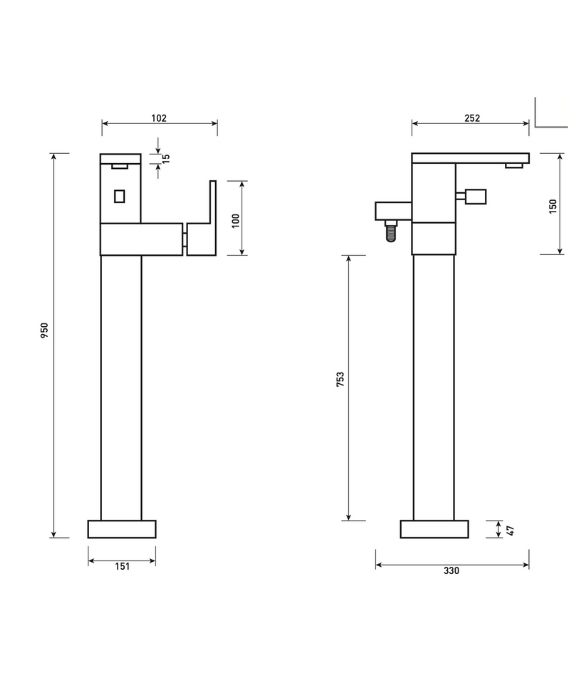 ARNO FREESTANDING BATH SHOWER MIXER