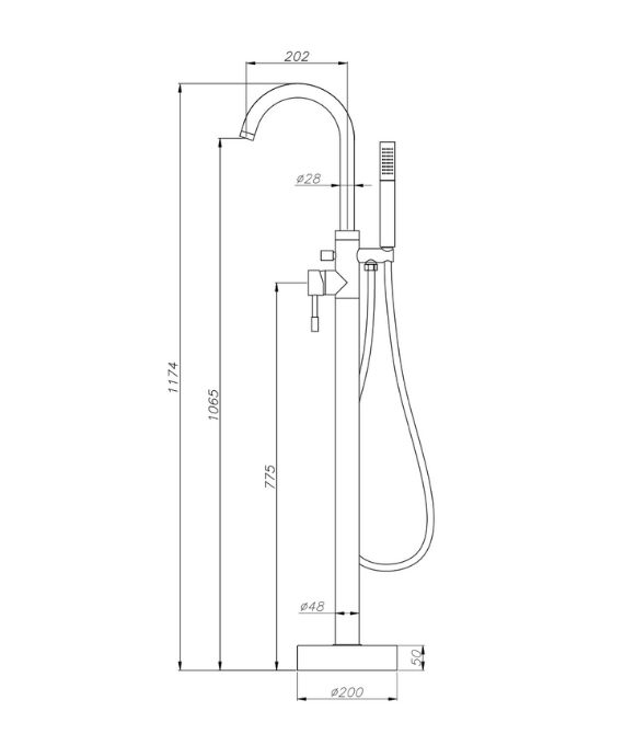 RENO FREESTANDING BATH SHOWER MIXER