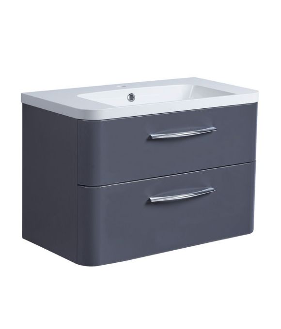 SYSTEM 800 WALL MOUNTED BASIN UNIT MATT CARBON