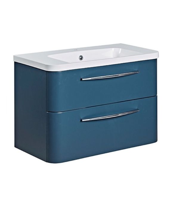 SYSTEM 800 WALL MOUNTED BASIN UNIT DERWENT BLUE