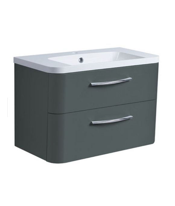 SYSTEM 800 WALL MOUNTED BASIN UNIT JUNIPER GREEN