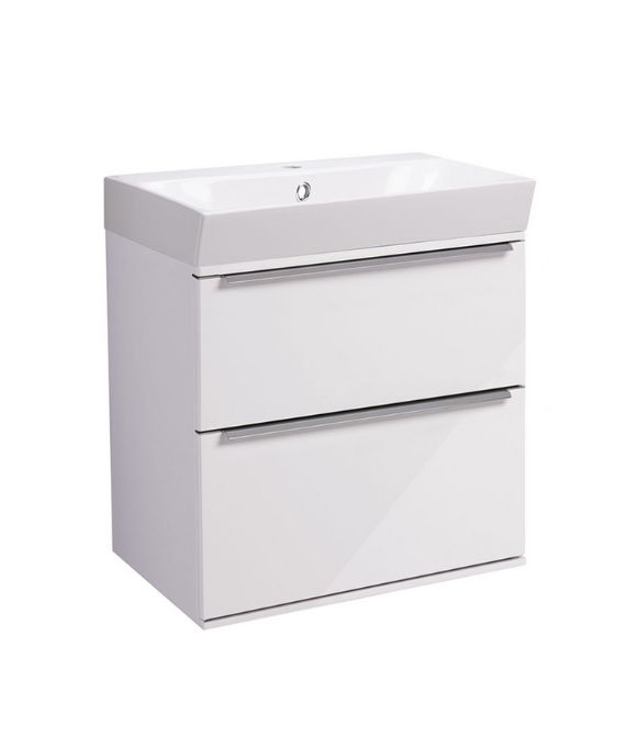 SCHEME 500 WALL MOUNTED BASIN UNIT GLOSS WHITE