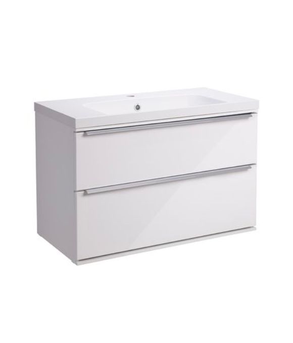 SCHEME 800 WALL MOUNTED BASIN UNIT GLOSS WHITE