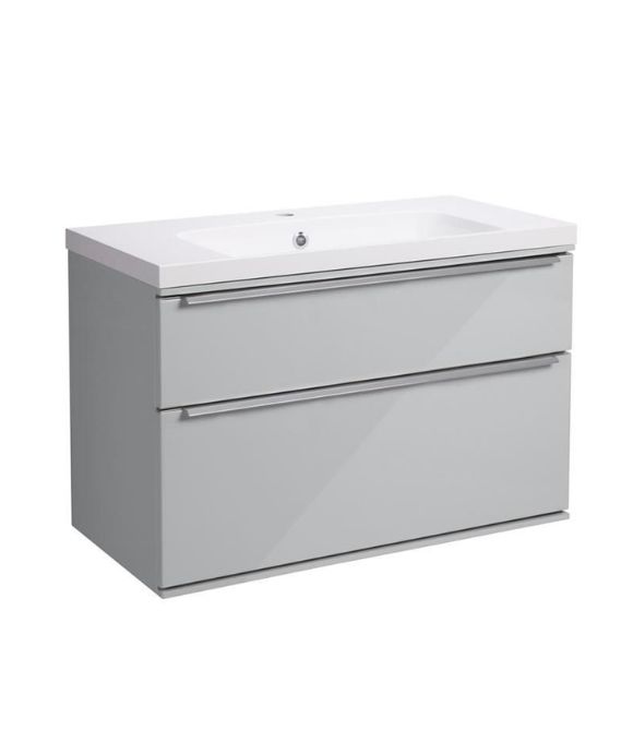 SCHEME 800 WALL MOUNTED BASIN UNIT LIGHT GREY