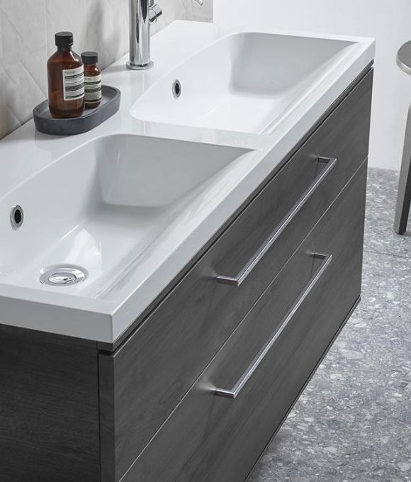 SCHEME 1200 WALL MOUNTED BASIN UNIT UMBRA