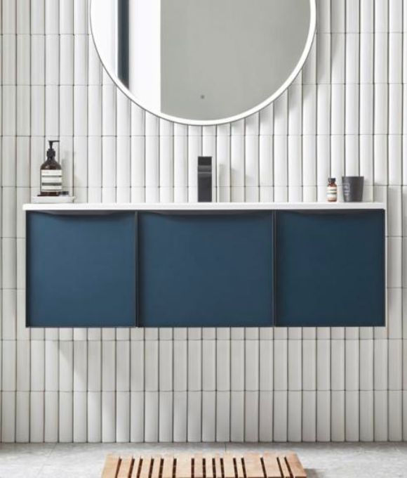 FRAME 1200 WALL MOUNTED BASIN UNIT DERWENT BLUE