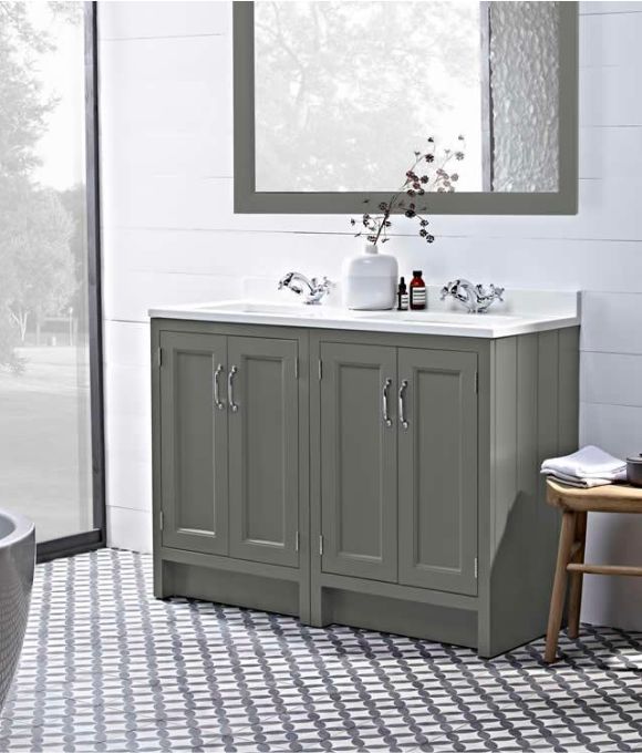 HAMPTON 1200 UNDERSLUNG BASIN UNIT PEWTER