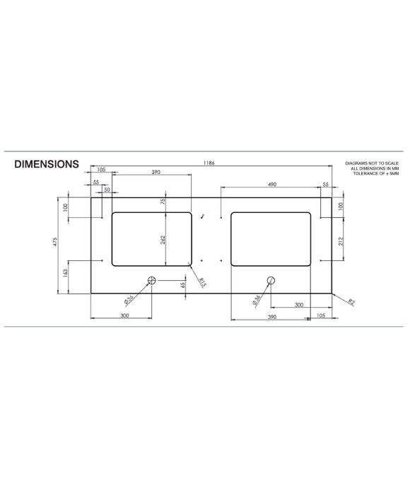 HAMPTON 1200 UNDERSLUNG BASIN UNIT CHALK WHITE