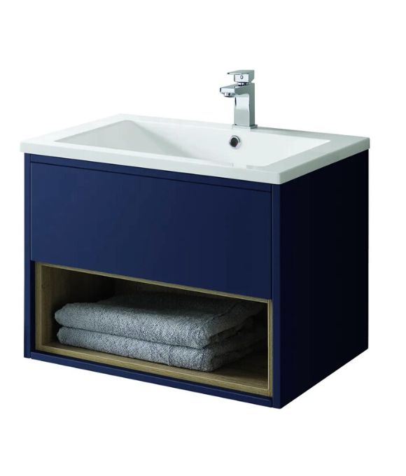 LUCCA WALL HUNG UNIT MATT SAPPHIRE BLUE