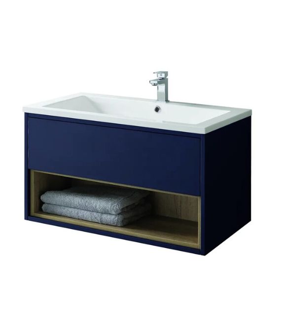 LUCCA WALL HUNG UNIT MATT SAPPHIRE BLUE