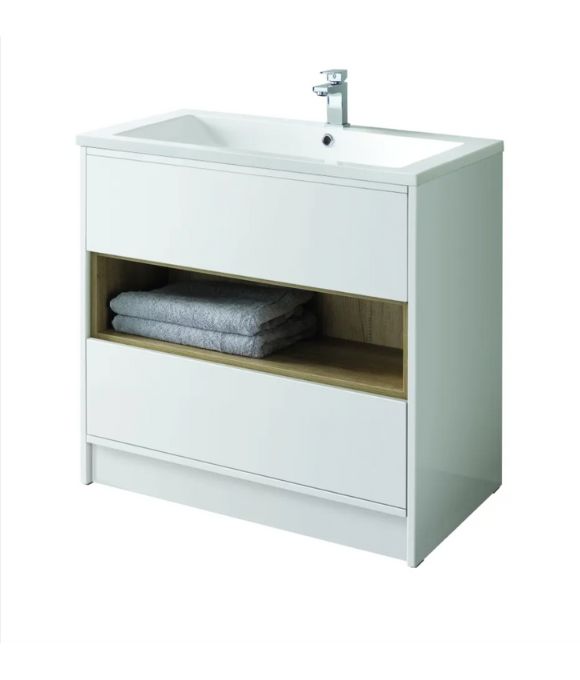 LUCCA FLOOR STANDING UNIT GLOSS WHITE