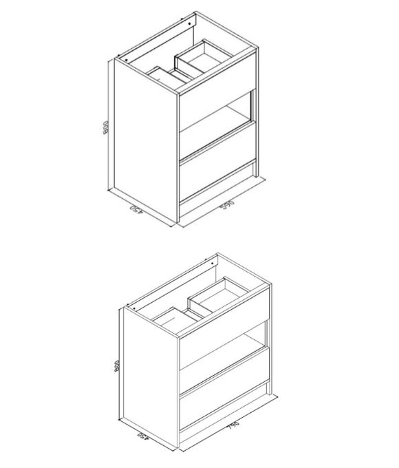 LUCCA FLOOR STANDING UNIT MATT SAPPHIRE BLUE