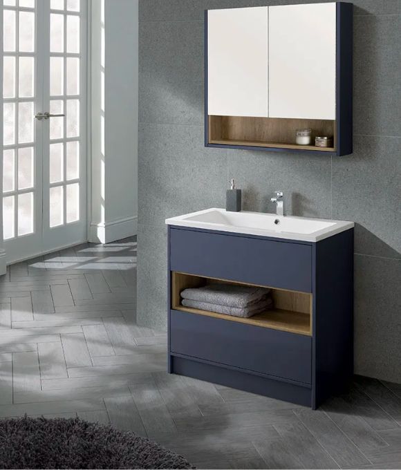 LUCCA FLOOR STANDING UNIT MATT SAPPHIRE BLUE