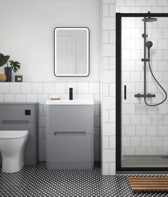 LOTTI FLOOR STANDING UNIT MATT GREY