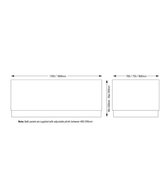 BELMONT 750 END BATH PANEL