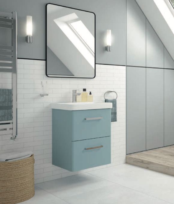 KORA WALL HUNG UNIT 2 DRAWER SKY MATT BLUE