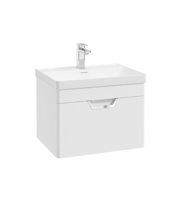 FREYA SINGLE DRAWER WALL HUNG UNIT MATT WHITE