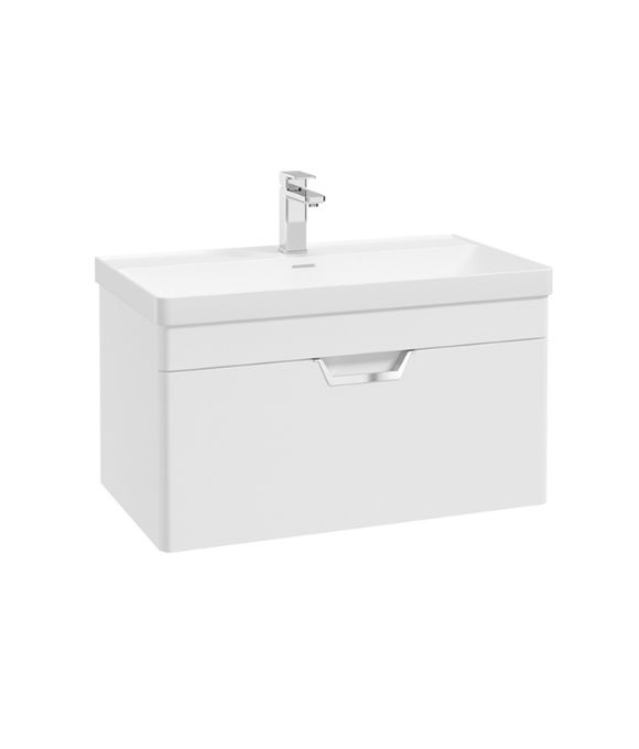 FREYA SINGLE DRAWER WALL HUNG UNIT MATT WHITE