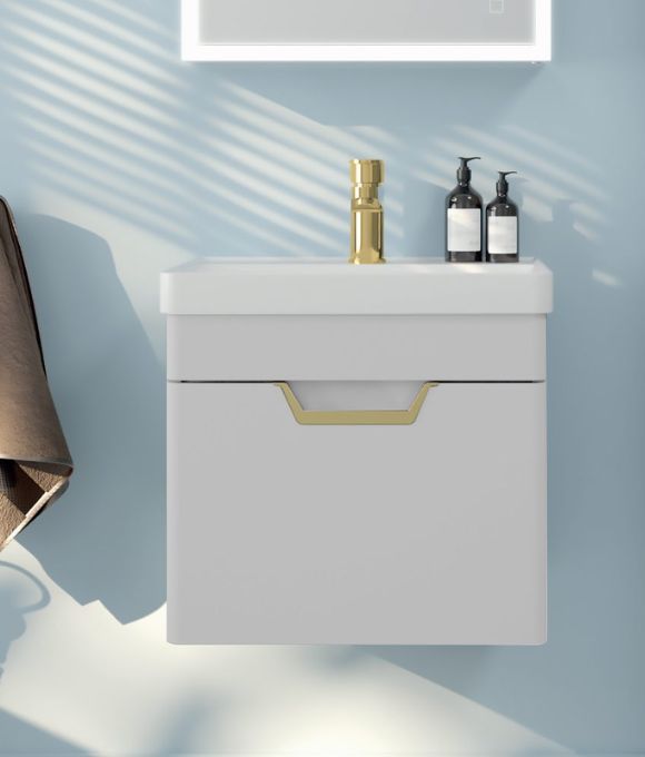 FREYA SINGLE DRAWER WALL HUNG UNIT MATT WHITE