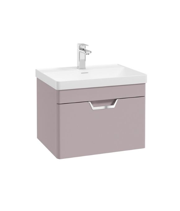 FREYA SINGLE DRAWER WALL HUNG UNIT MATT CASHMERE PINK