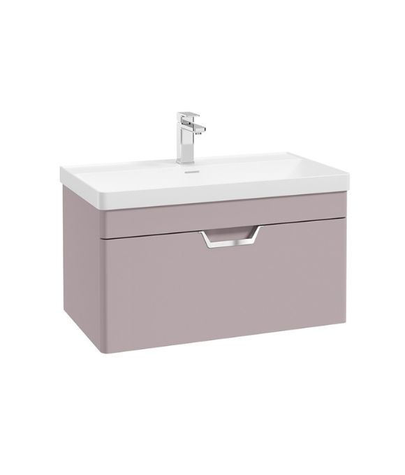 FREYA SINGLE DRAWER WALL HUNG UNIT MATT CASHMERE PINK