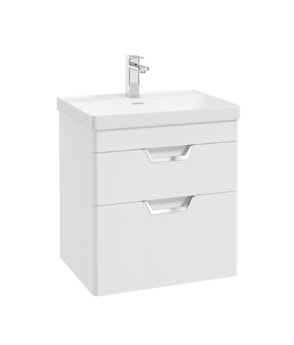 FREYA TWO DRAWER WALL HUNG UNIT MATT WHITE