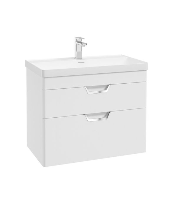 FREYA TWO DRAWER WALL HUNG UNIT MATT WHITE