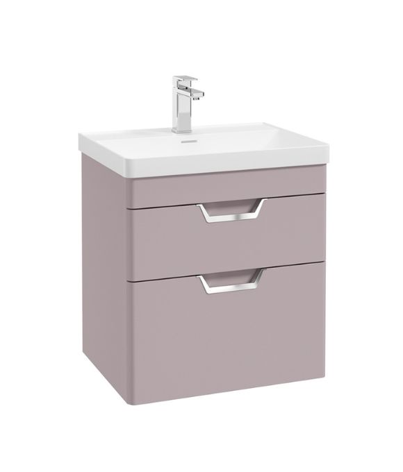 FREYA TWO DRAWER WALL HUNG UNIT MATT CASHMERE PINK