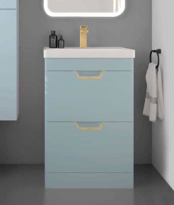 FREYA FLOOR STANDING UNIT MATT MORNING SKY BLUE