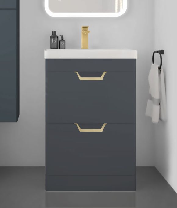 FREYA FLOOR STANDING UNIT MATT NIGHT SKY BLUE