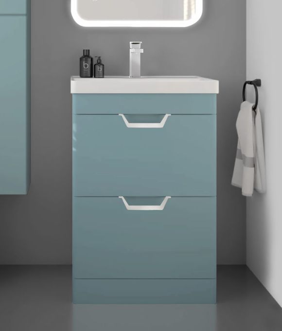 FREYA FLOOR STANDING UNIT MATT CORAL GREEN