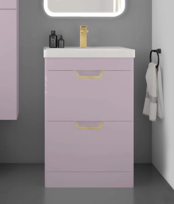 FREYA FLOOR STANDING UNIT MATT CASHMERE PINK