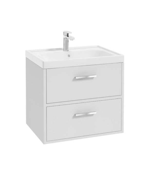 FINLAND TWO DRAWER WALL HUNG UNIT MATT WHITE