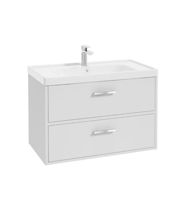 FINLAND TWO DRAWER WALL HUNG UNIT MATT WHITE