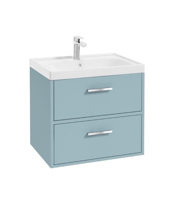 FINLAND TWO DRAWER WALL HUNG UNIT MATT MORNING SKY BLUE