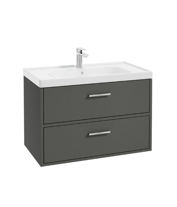 FINLAND TWO DRAWER WALL HUNG UNIT MATT DOLPHIN GREY