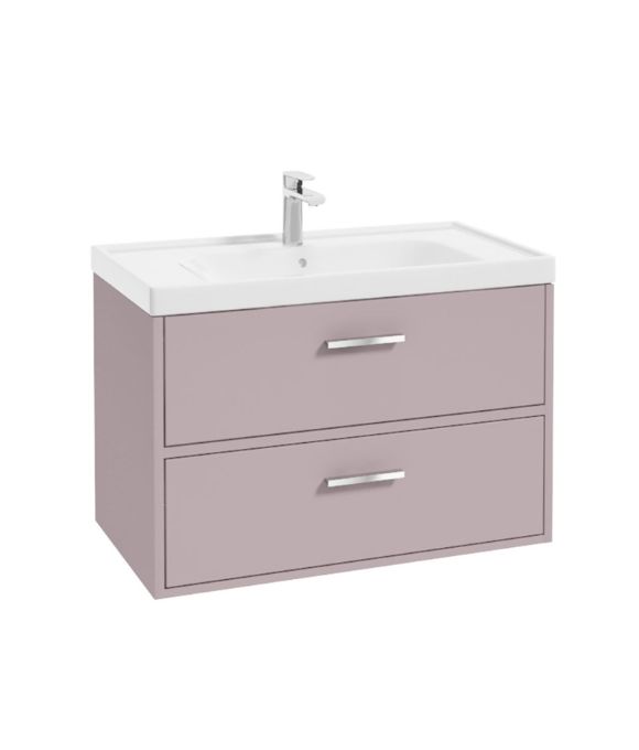 FINLAND TWO DRAWER WALL HUNG UNIT MATT CASHMERE PINK