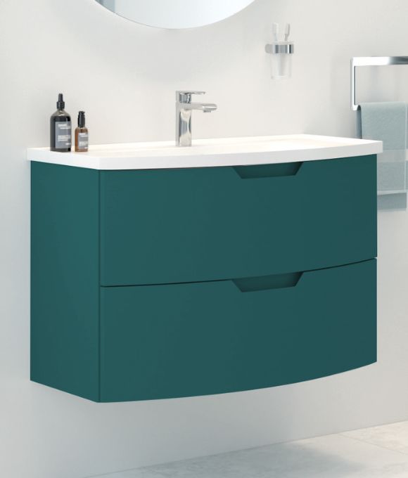 ARC WALL HUNG UNIT MATT OCEAN BLUE