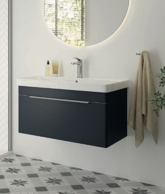 VAGAR WALL HUNG UNIT MATT NIGHT SKY BLUE