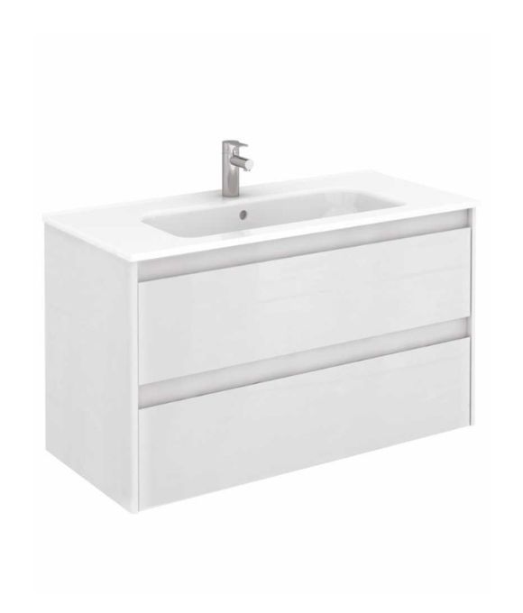 DIJON TWO DRAWER WALL HUNG UNIT GLOSS WHITE