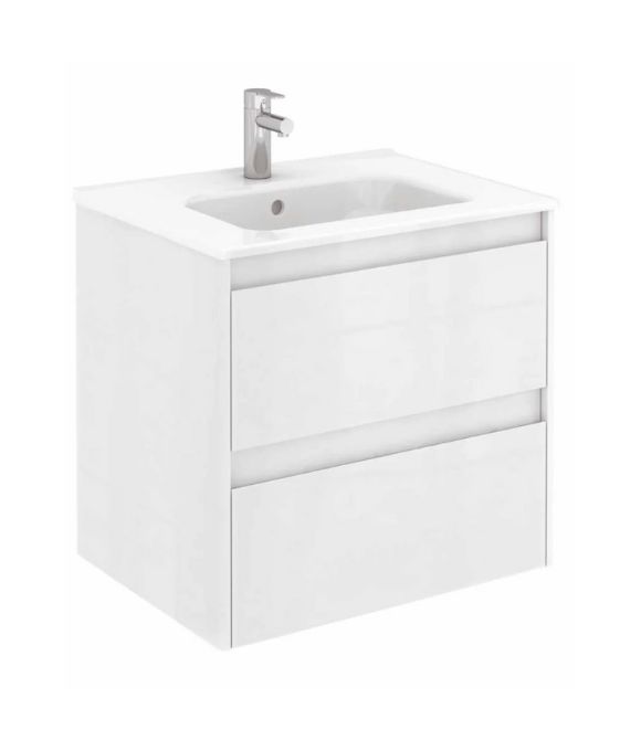 DIJON TWO DRAWER WALL HUNG UNIT GLOSS WHITE