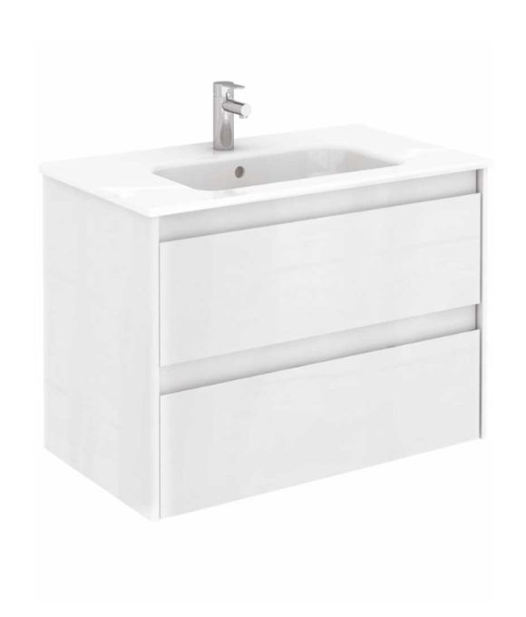 DIJON TWO DRAWER WALL HUNG UNIT GLOSS WHITE