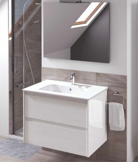 DIJON TWO DRAWER WALL HUNG UNIT GLOSS WHITE
